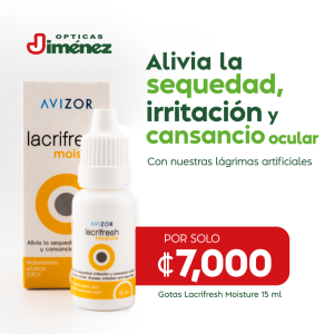 Alivia la sequedad, irritación y cansancio ocular. Con nuestras lágrimas artificiales Por solo siete mil colones Gotas Lacrifresh Moisture 15 ml 
